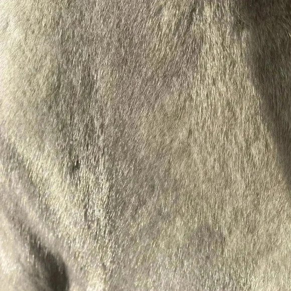 Luxury Real Mink Fur Short Jacket Silver/Gray No Dyes 3/4 Sleeves Size S/M - Picture 8 of 16